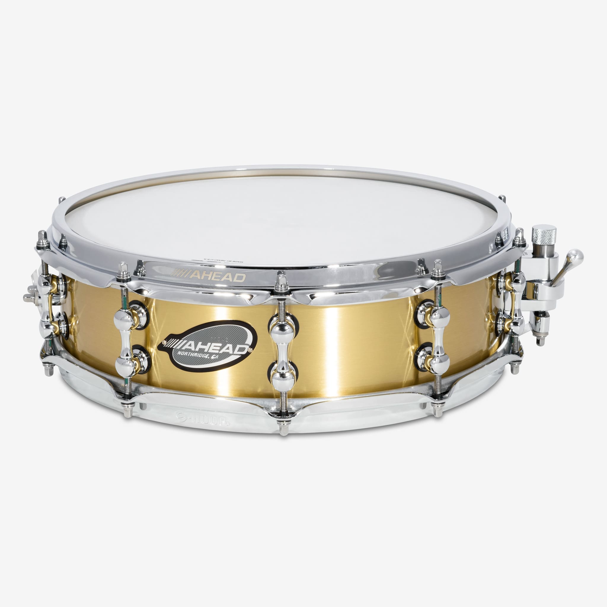 AHEAD Titanium Snare Drum with Chrome Trick Throw Off | Big Bang