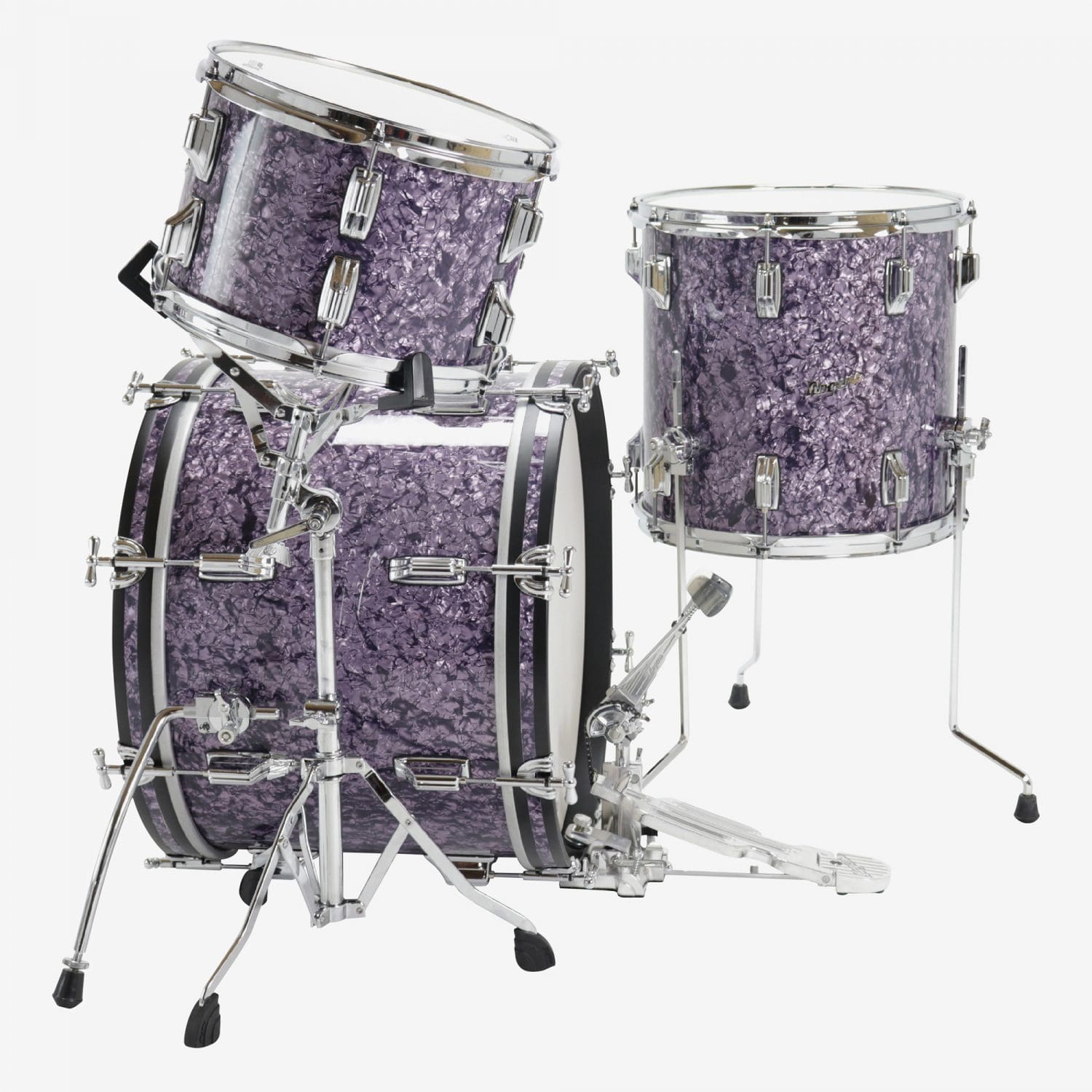 Rogers Drums Purple Diamond Pearl Cleveland 3-Piece Shell Pack